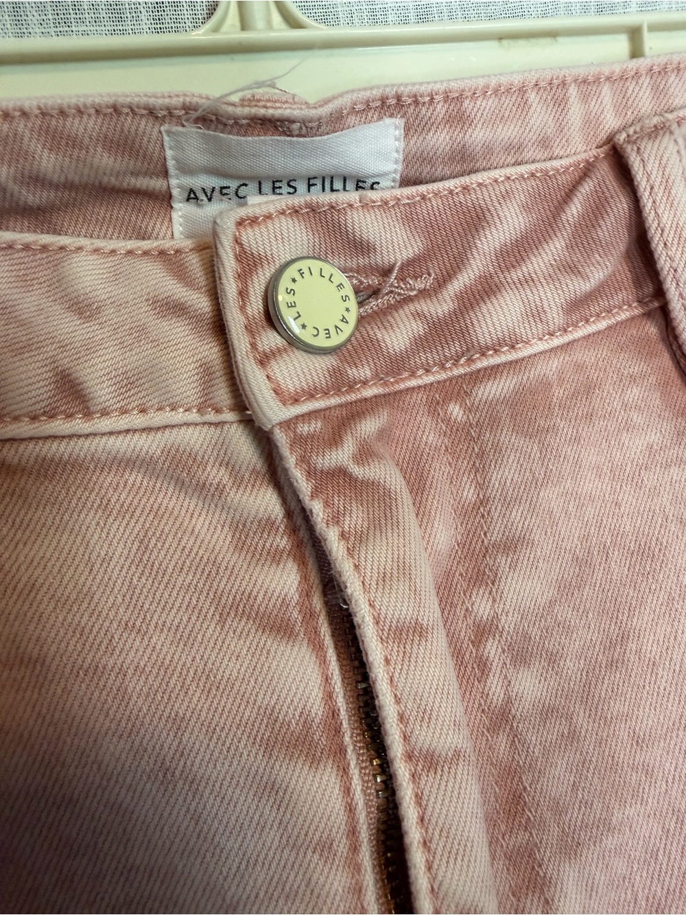 Barbiecore Coquette Avec Les Filles Strawberry Pink Wide-Leg Jeans 30 - Picture 5 of 10